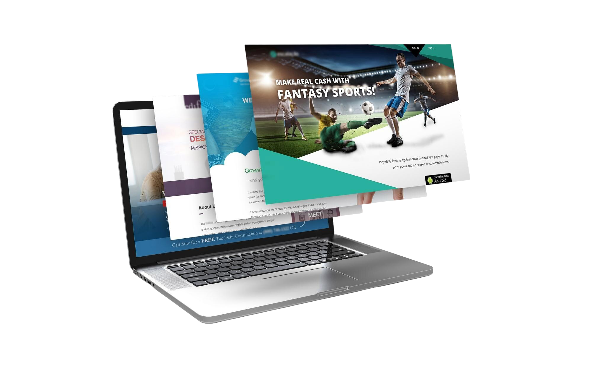 mockup laptop presentacion sitio web